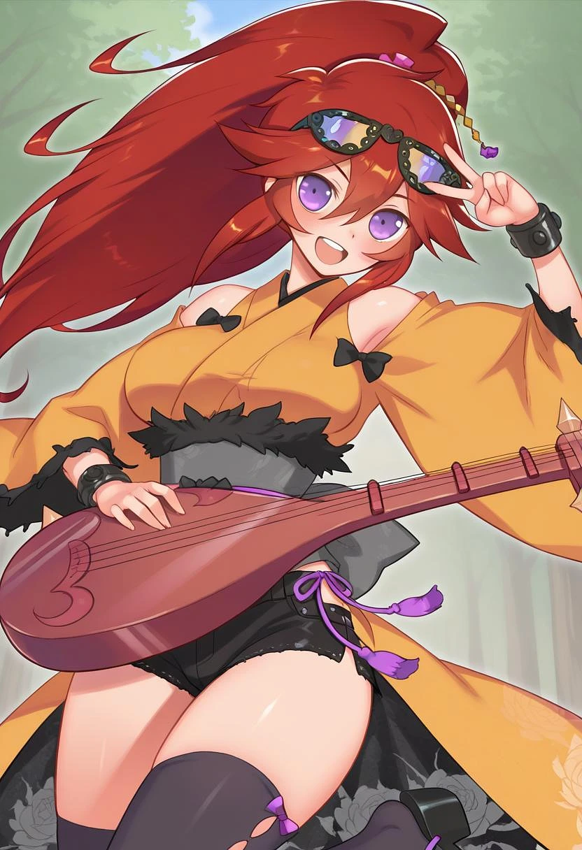 Featured image #1 for traveling entertainer ryuugen (sengoku bushouki muramasa) Illustrious LORA | 旅芸人の流弦 (戦国武将姫MURAMASA)